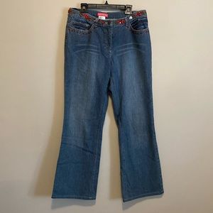 Vintage Apriori by Esacada jeans with gems and studs embellishments.